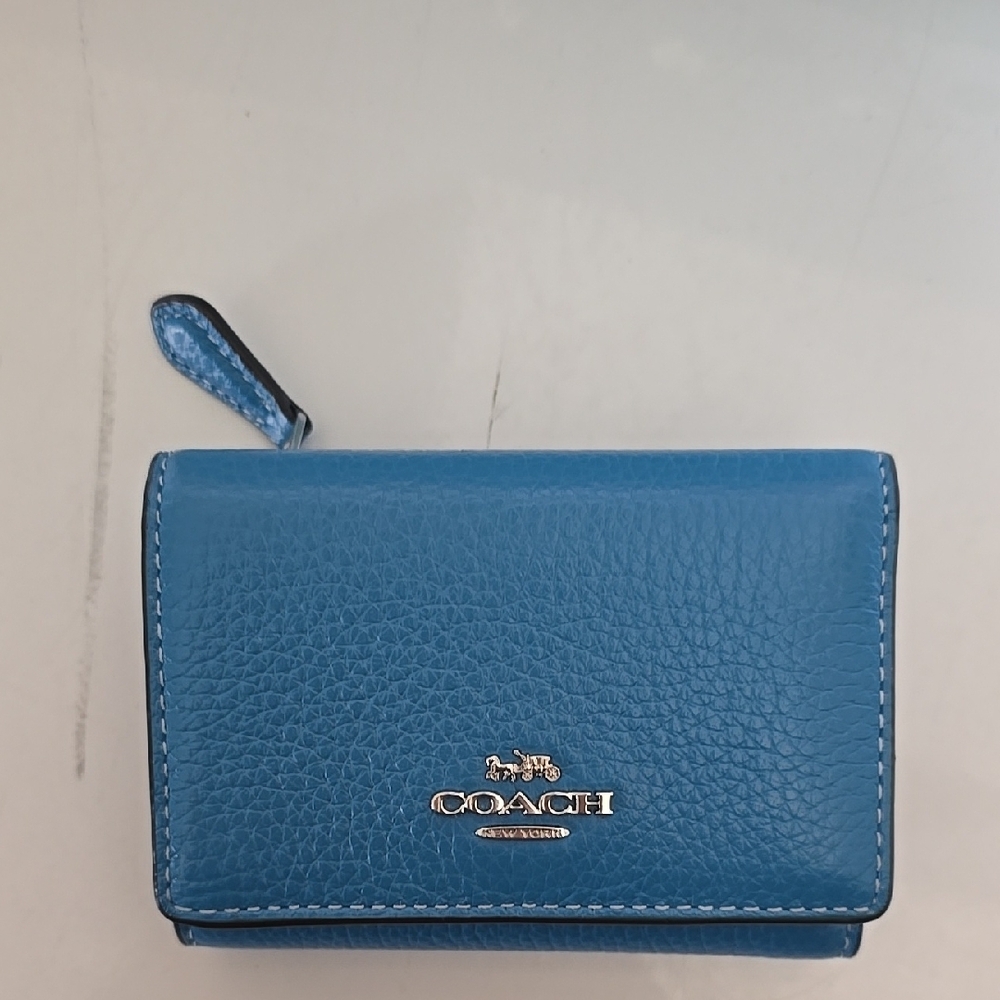 Coach Blue Leather Wallet